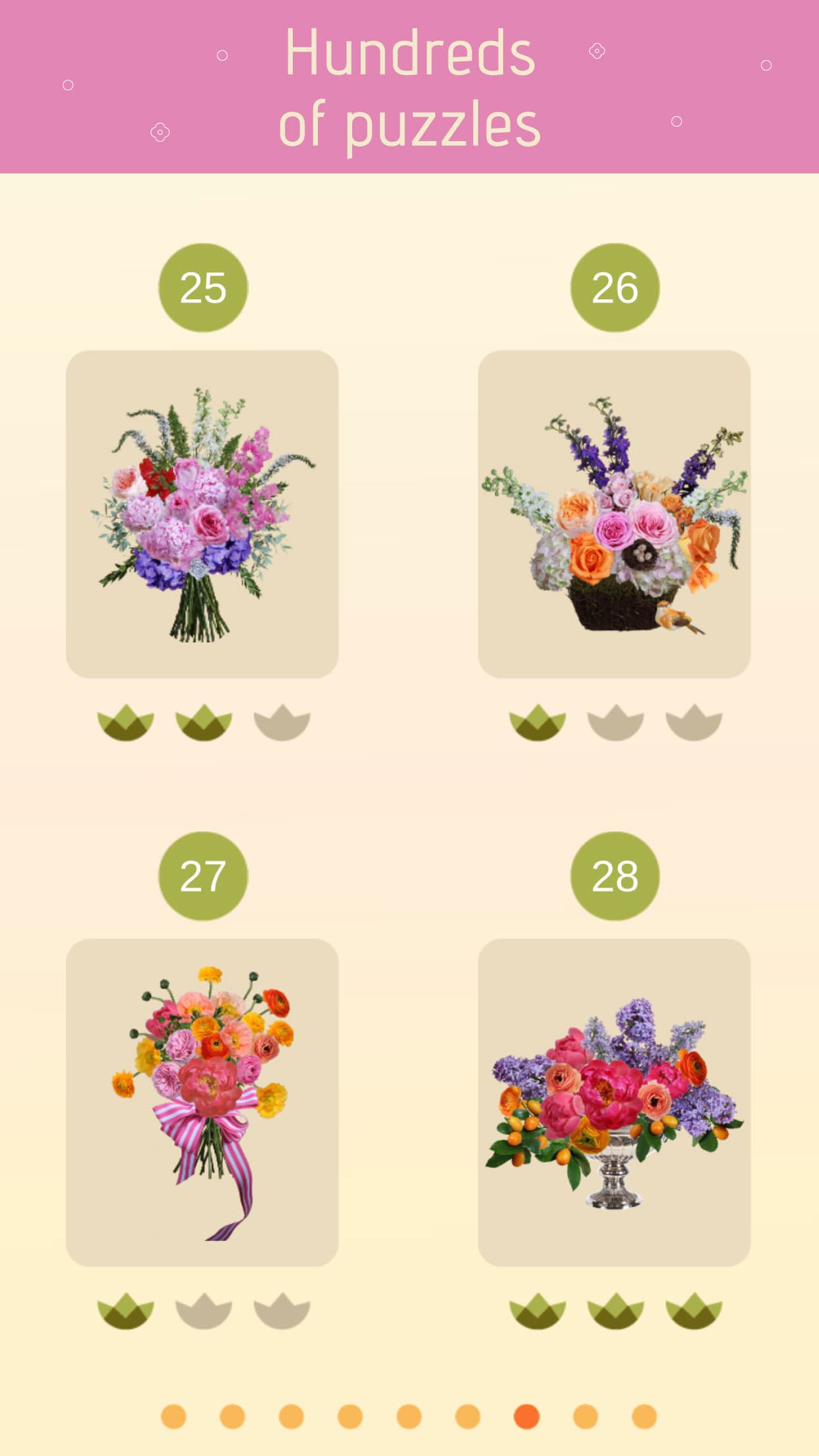 Over 1500 real flowers