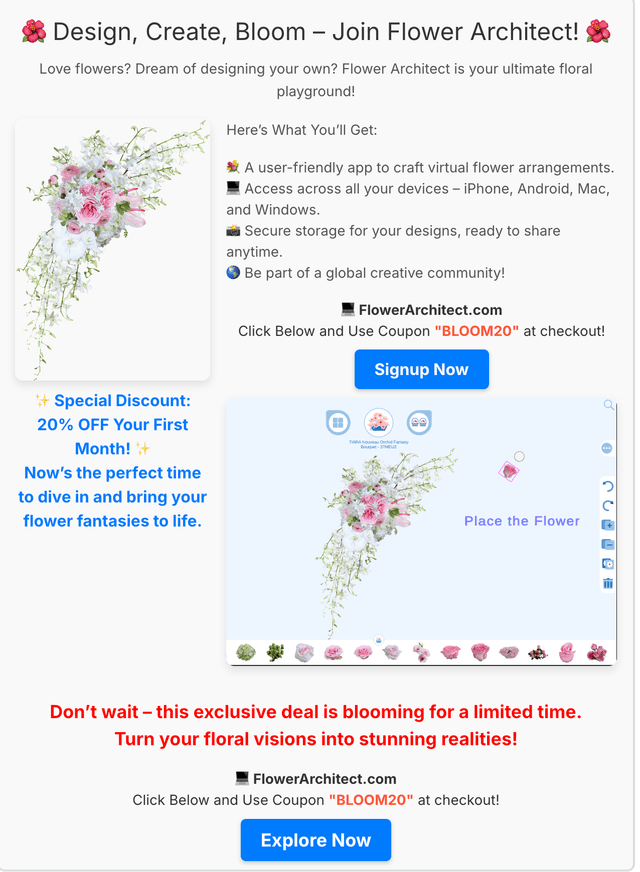 Virtual Singer Flower Advertise with Flower Architect - Reach Floral Enthusiasts | Flower ...